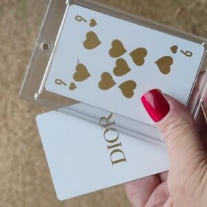 Dior 9 of hearts collectors playing card in magnetic case